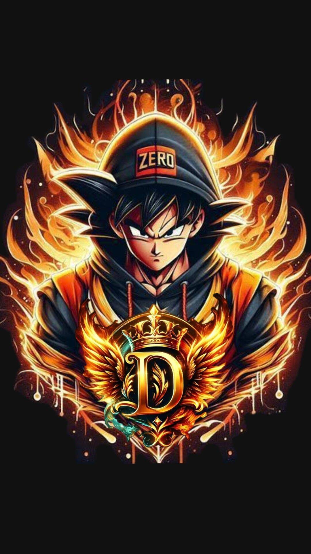 Epic Goku pfp Profile Picture with Fiery Background