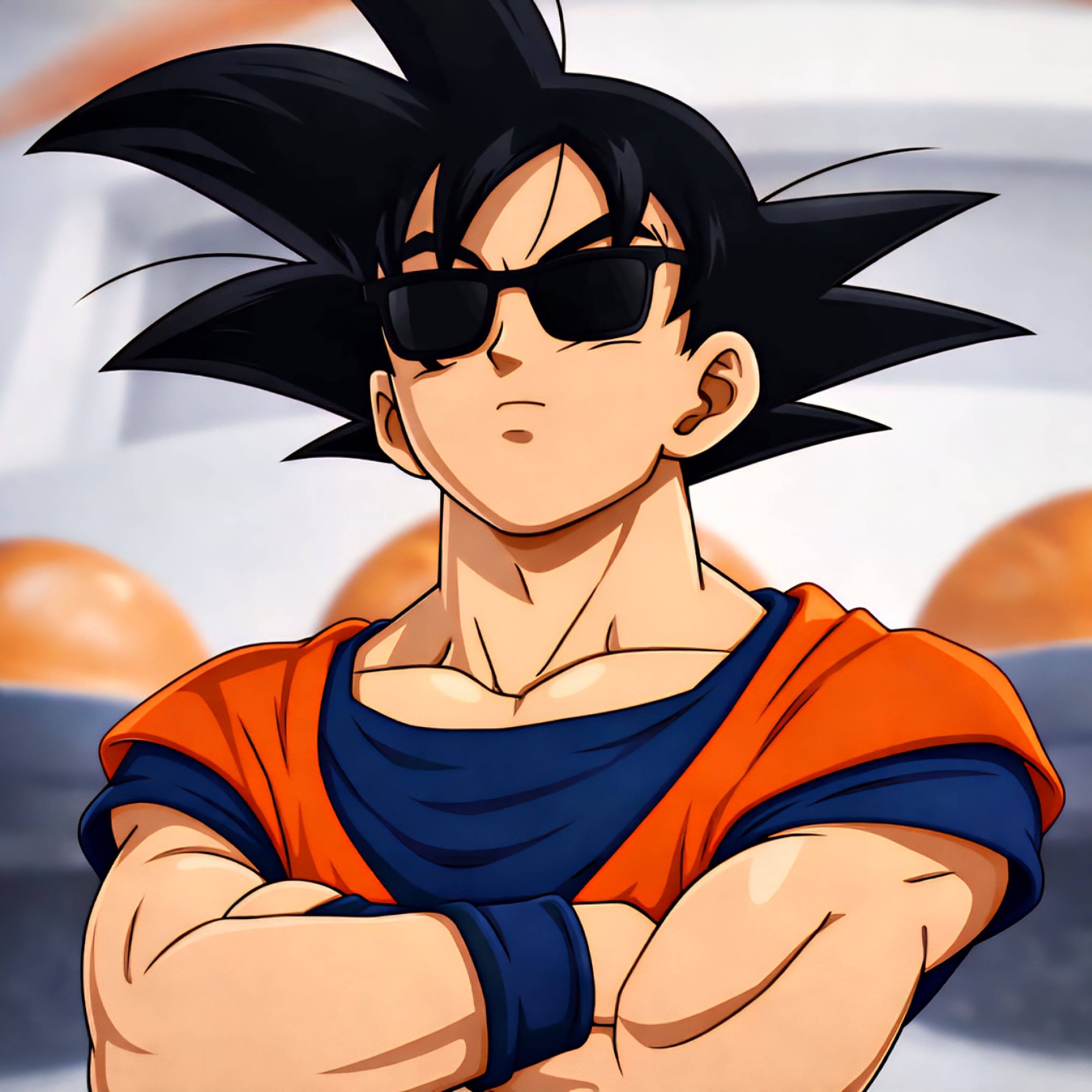 Cool Goku pfp Profile Picture with Sunglasses