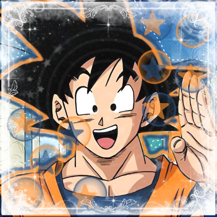 Happy Goku pfp Profile Picture with Stars