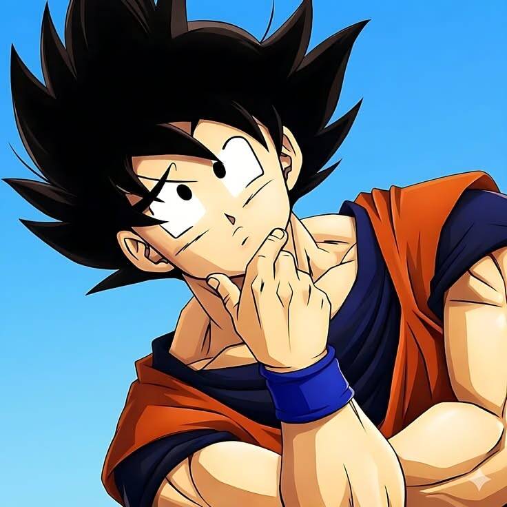 Goku pfp Profile Picture Cool Goku with Thoughtful Pose pfp Profile Picture