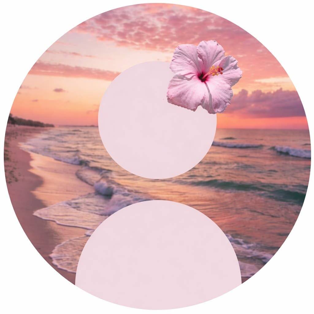 Default pfp Profile Picture Aesthetic Beach Sunset with Flower