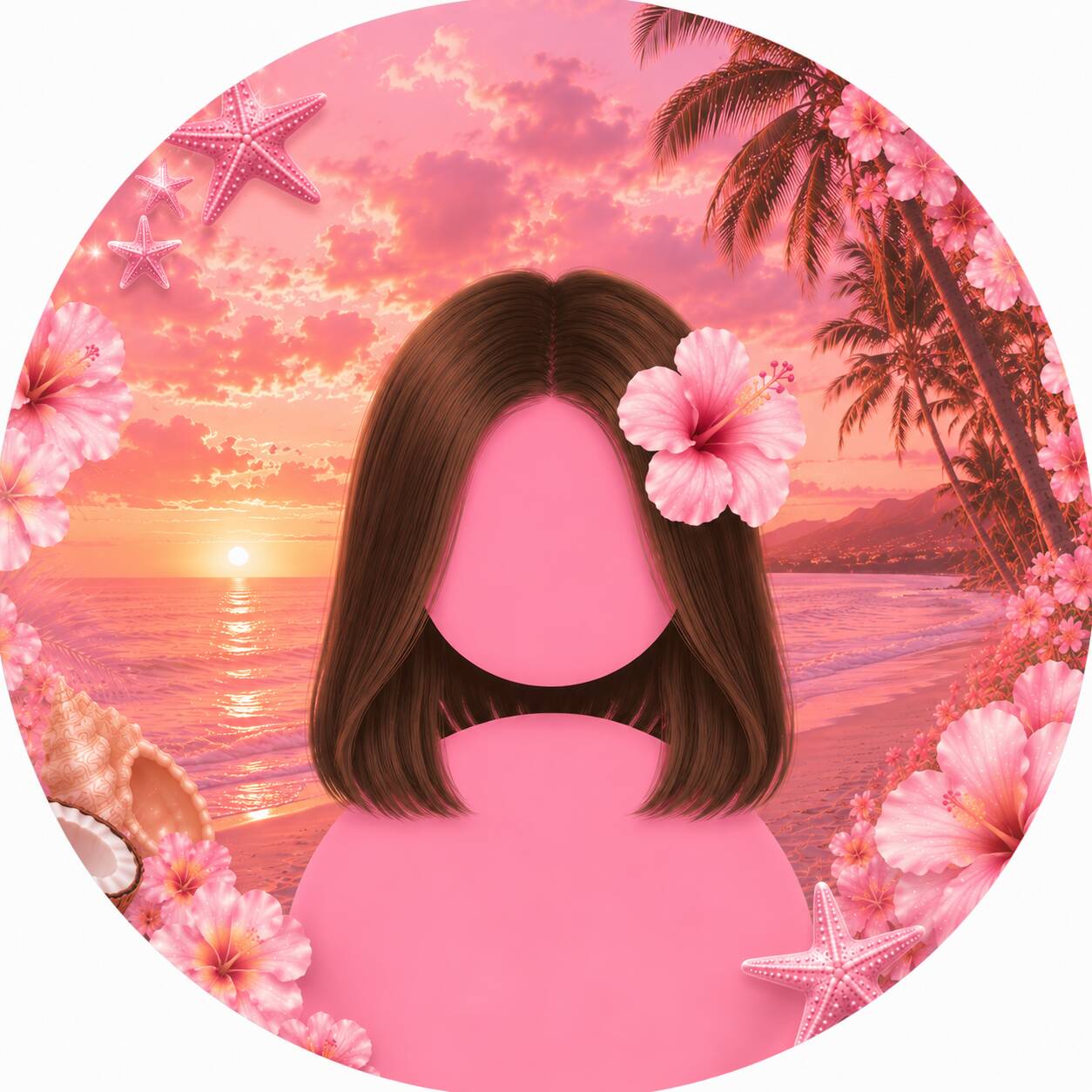 Default pfp Profile Picture Tropical Sunset Aesthetic