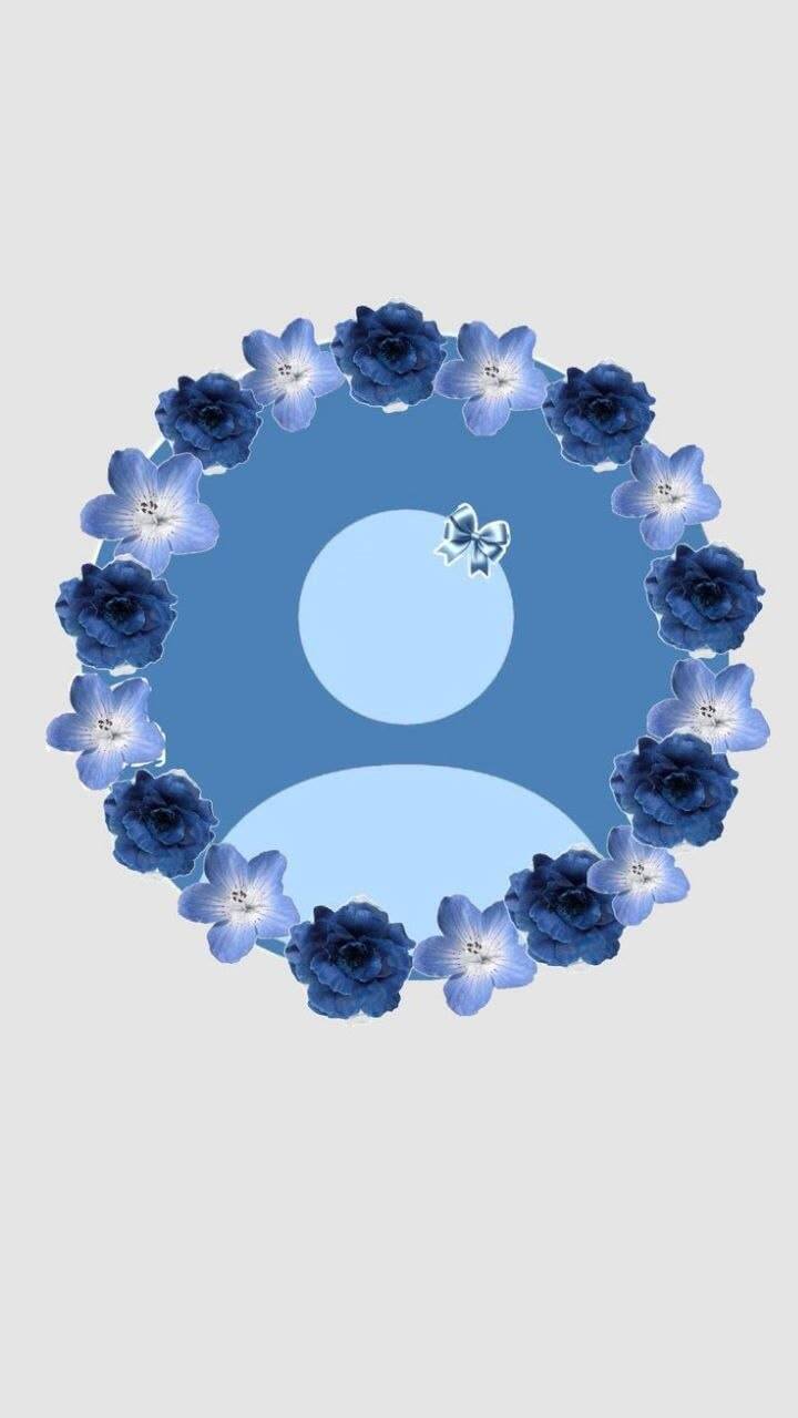 Default pfp Profile Picture Floral Aesthetic Blue