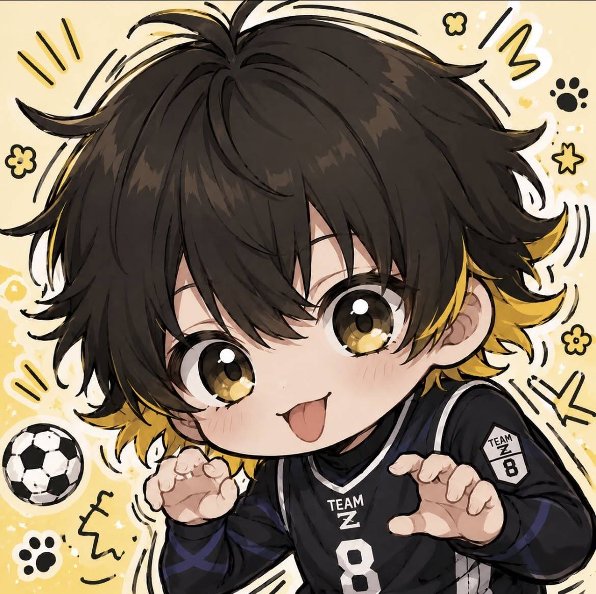 Bachira PFP Profile Picture Cute Anime Style with Soccer Ball