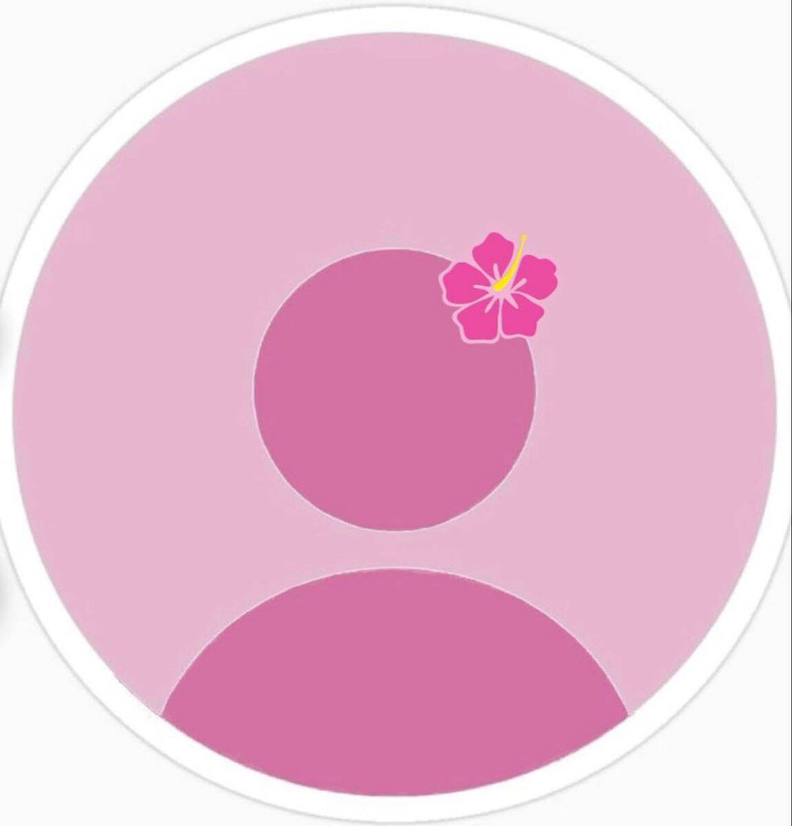 Default pfp Profile Picture Cute Pink Floral Design