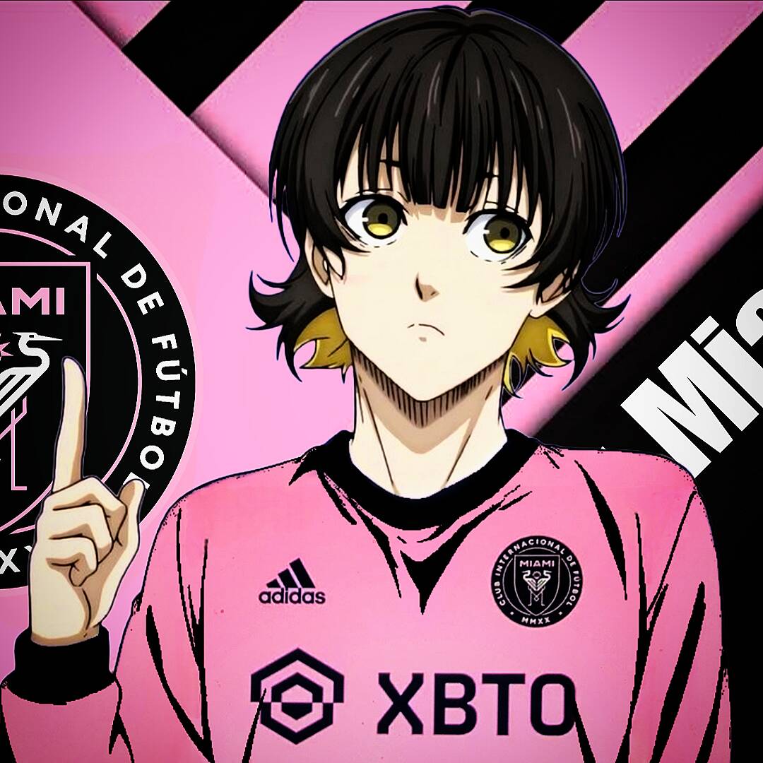 Bachira PFP Profile Picture Pink Jersey with Soccer Theme