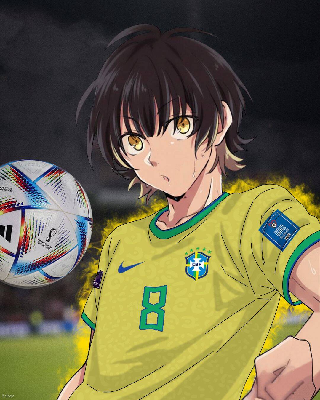 Bachira PFP Profile Picture Brazil Soccer Jersey