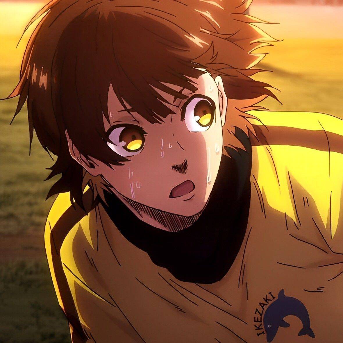 Bachira PFP Profile Picture Intense Expression on the Soccer Field