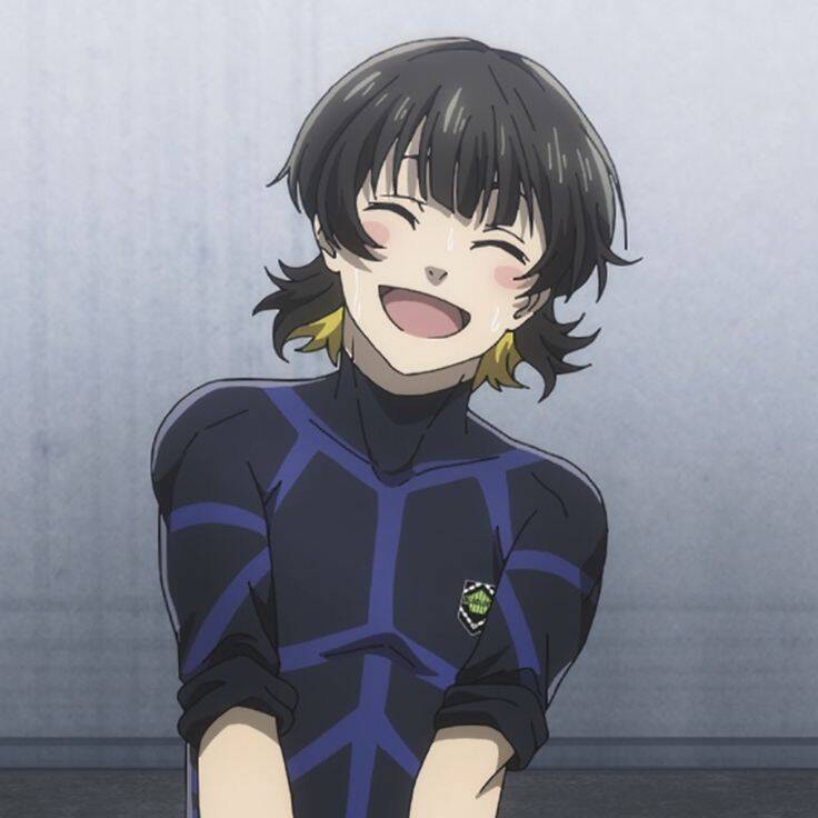 Bachira PFP Profile Picture Smiling with Joyful Expression