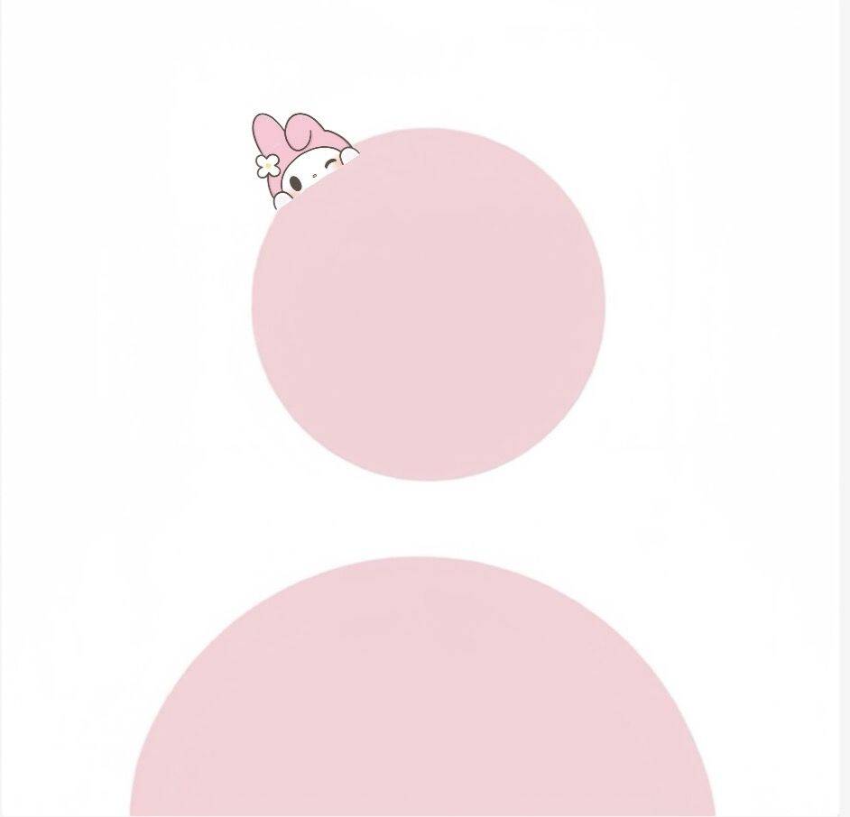 Cute Default pfp Profile Picture with Bunny Peeking