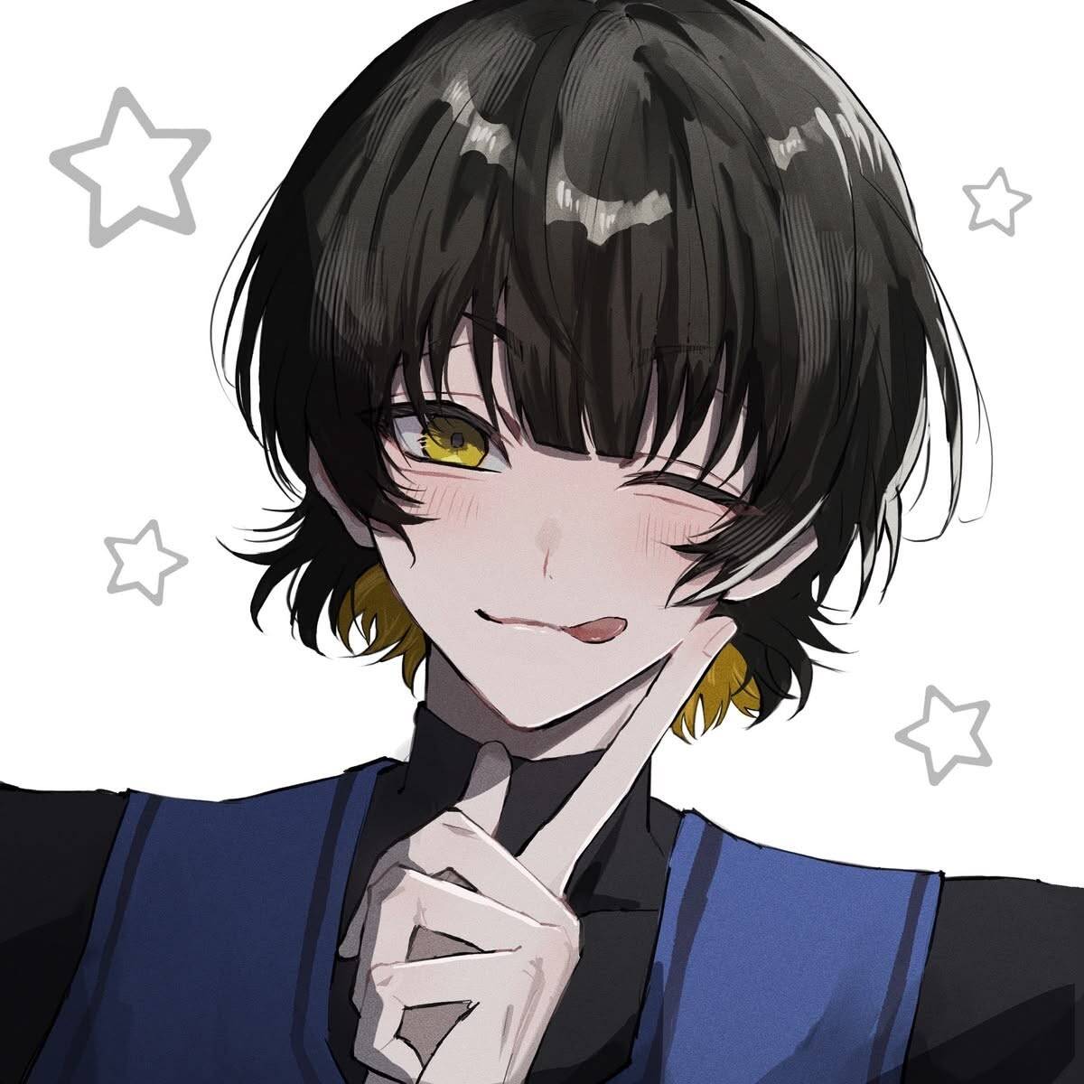 Bachira PFP Profile Picture Winking Pose with Stars