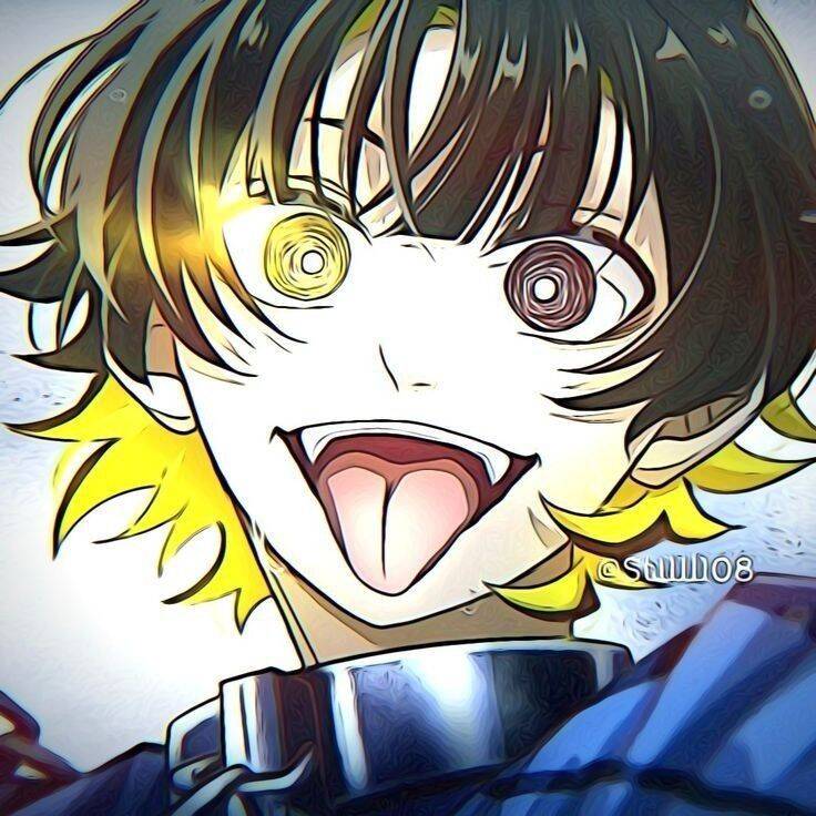 Bachira PFP Profile Picture with Monster Eyes Expression