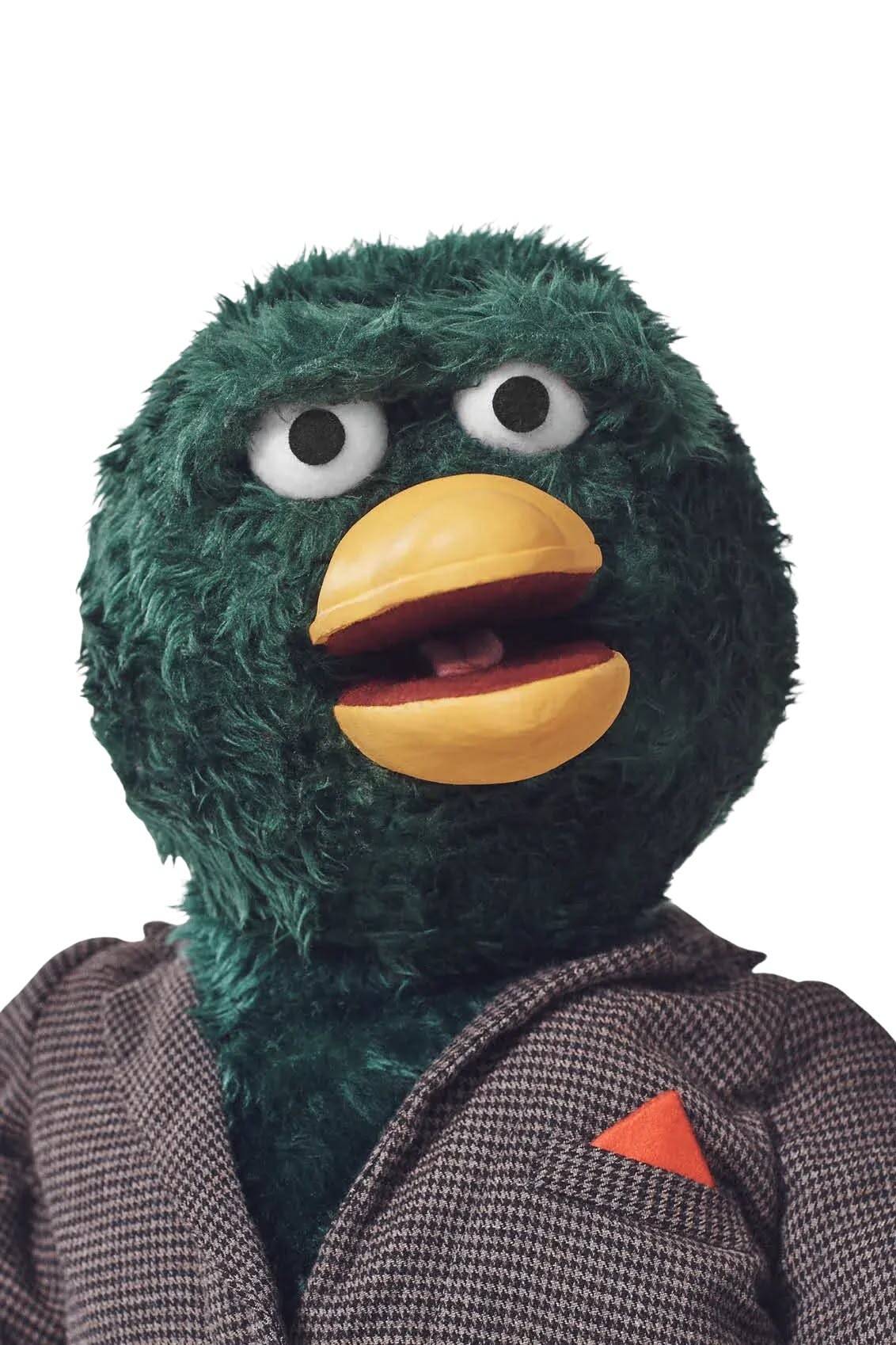 Funny Green Duck pfp Profile Picture with Quirky Expression