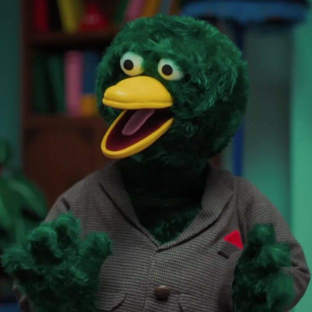 Funny Duck pfp Profile Picture with Puppet Style