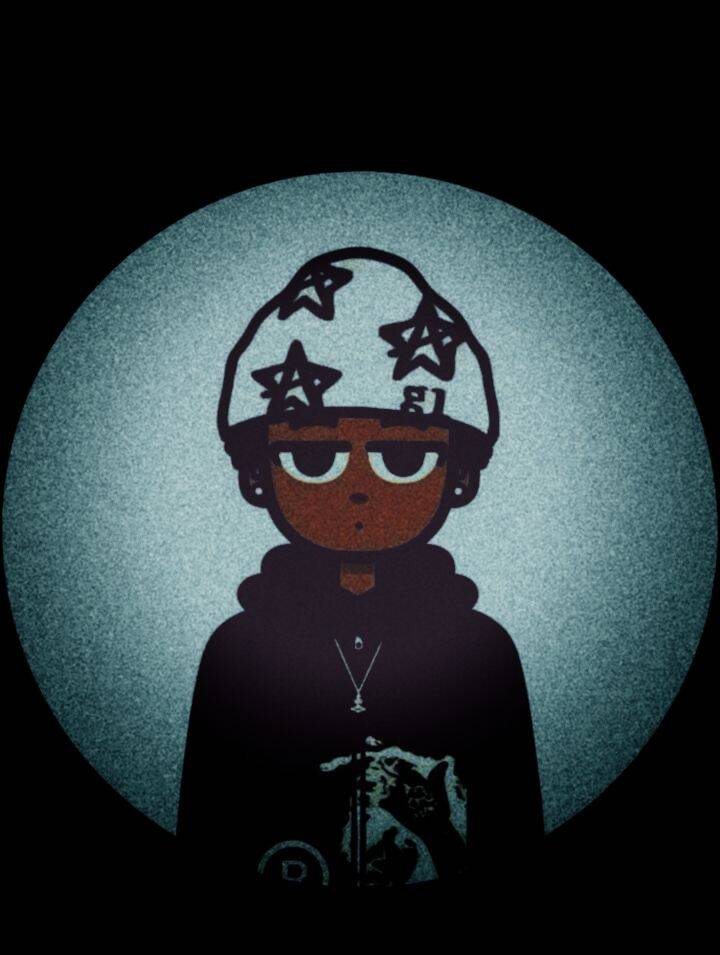Cool pfp Profile Picture of a Character with Star Patterned Beanie