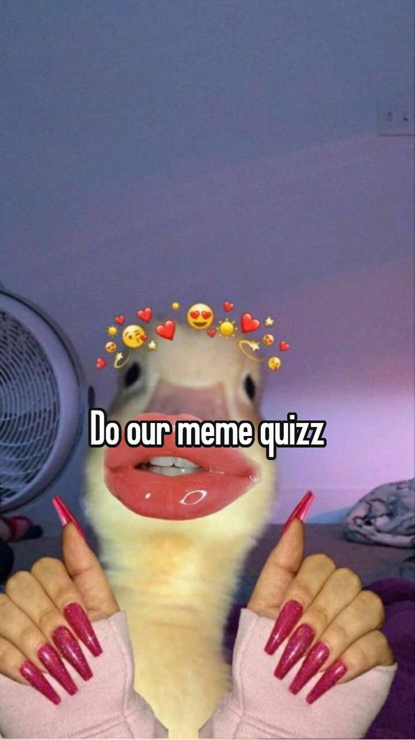 Funny Duck pfp Profile Picture with Lipstick and Nails