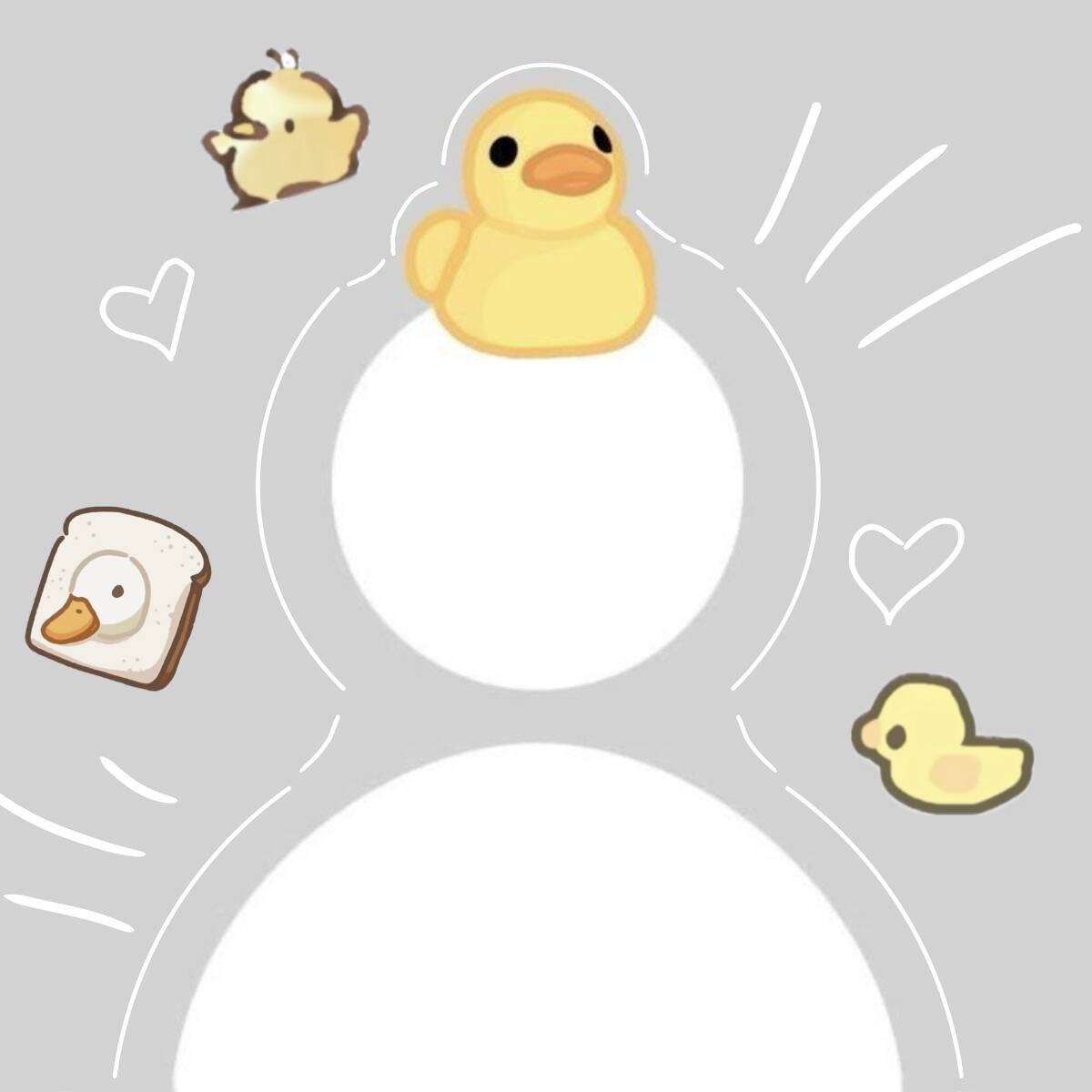 Cute Cartoon Duck pfp Profile Picture with Friends
