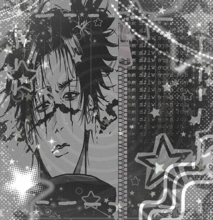 Choso pfp Profile Picture Aesthetic Anime Black and White Style