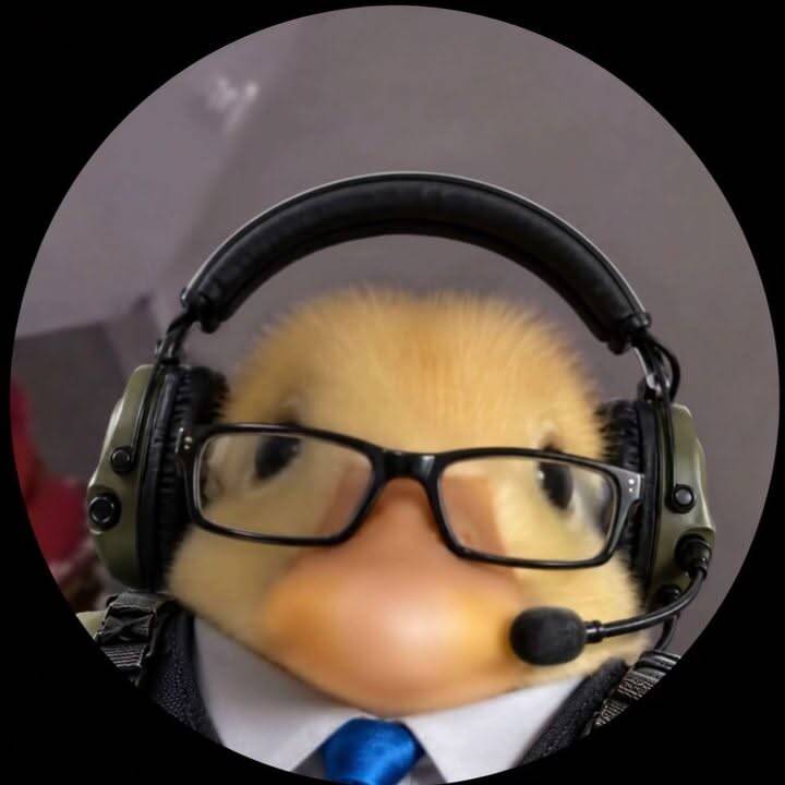 Cool Duck pfp Profile Picture with Headset and Glasses