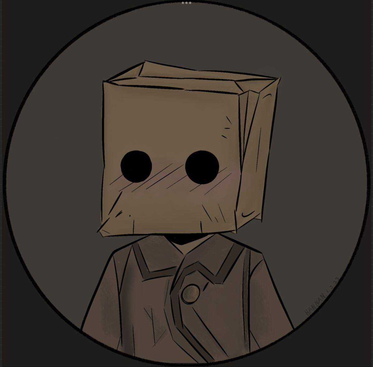 Cool pfp Profile Picture of Character with Paper Bag Head