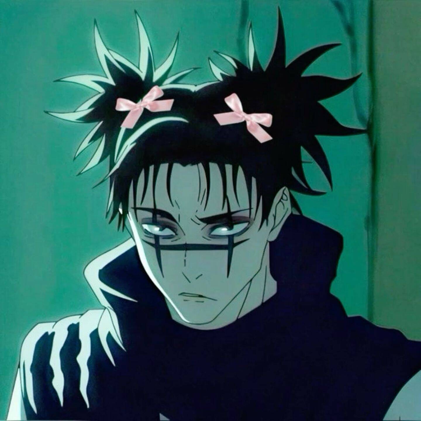 Choso pfp Profile Picture Aesthetic Anime Style with Pink Bows