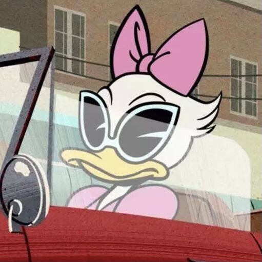 Cool Duck pfp Profile Picture with Sunglasses and Pink Bow