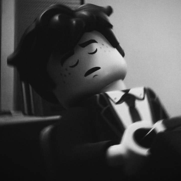 Cool pfp Profile Picture Lego Character in Black and White