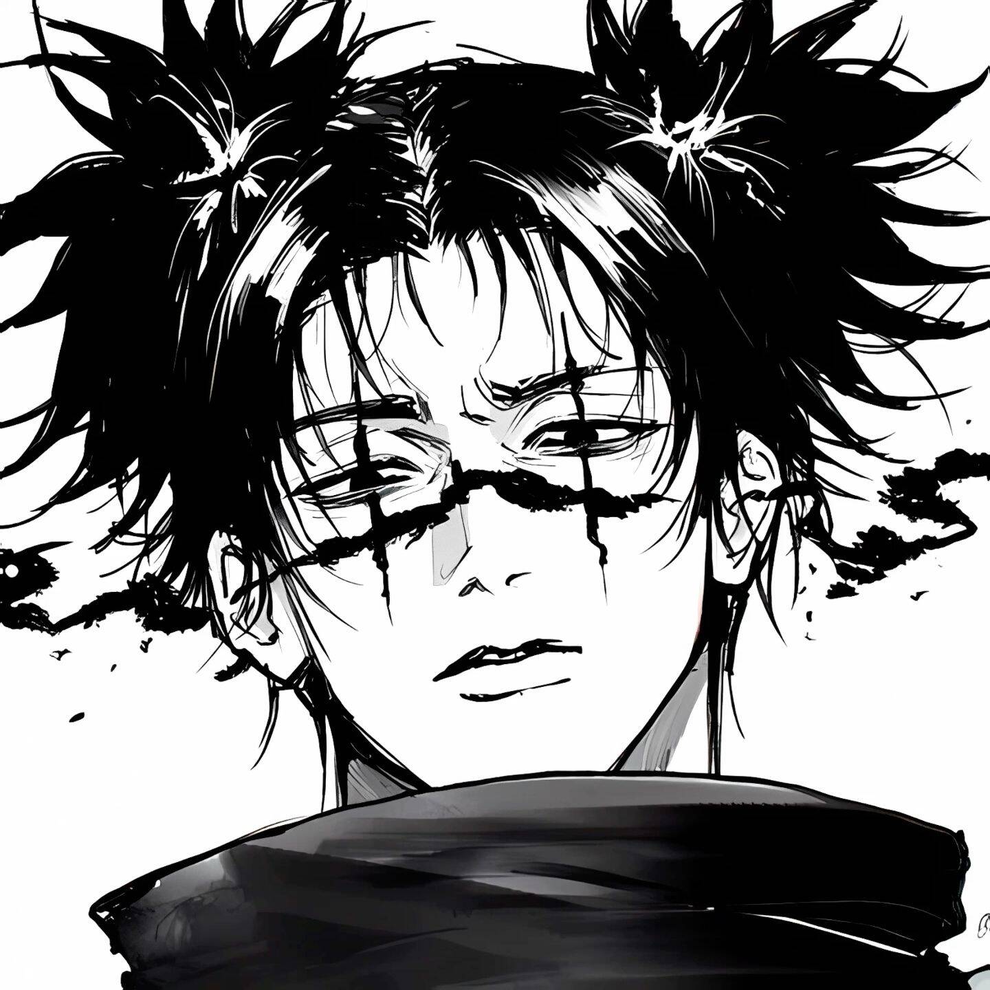 Choso pfp Profile Picture Jujutsu Kaisen Aesthetic Black and White
