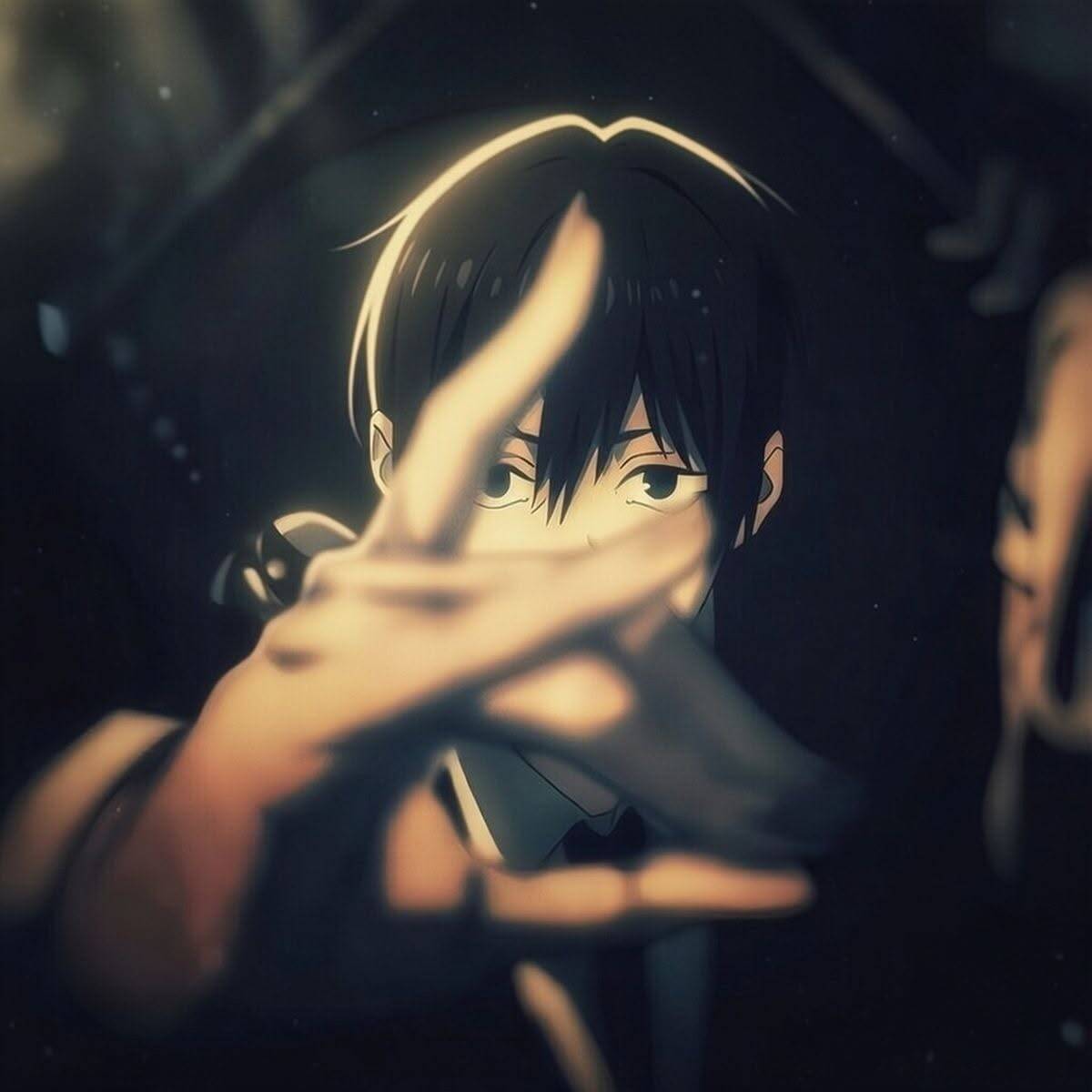 Cool pfp Profile Picture Anime Boy with Mysterious Vibe