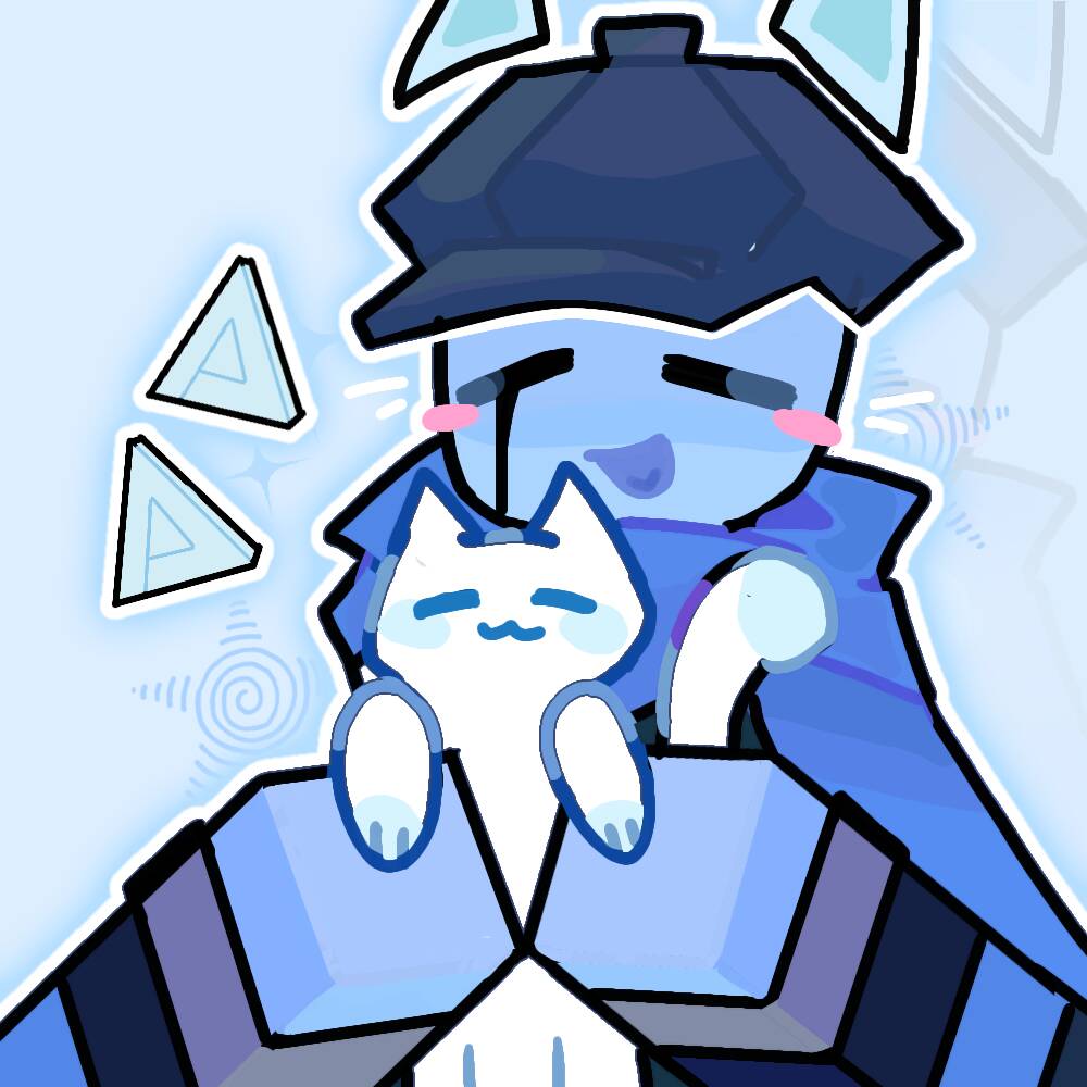Forsaken PFP Profile Picture Cute Blue Character with Cat
