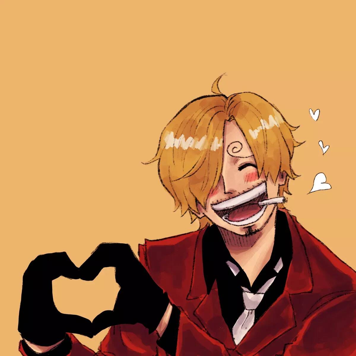 One Piece pfp Profile Picture Sanji with Heart Eyes