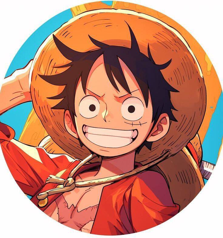 One Piece pfp Profile Picture Luffy Smiling with Straw Hat