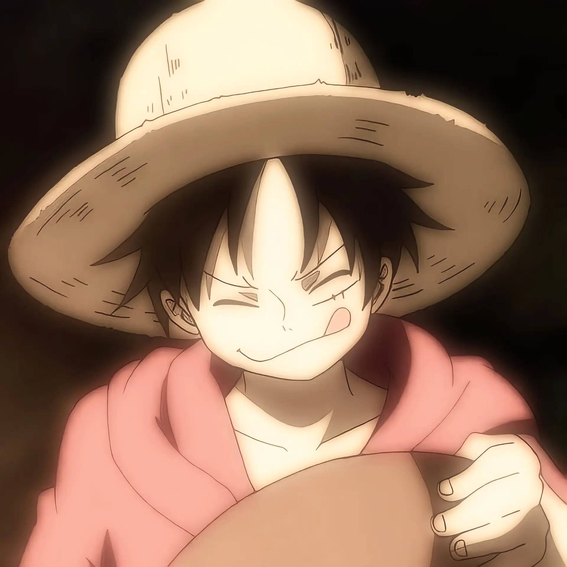One Piece pfp Profile Picture Luffy Smiling in Straw Hat