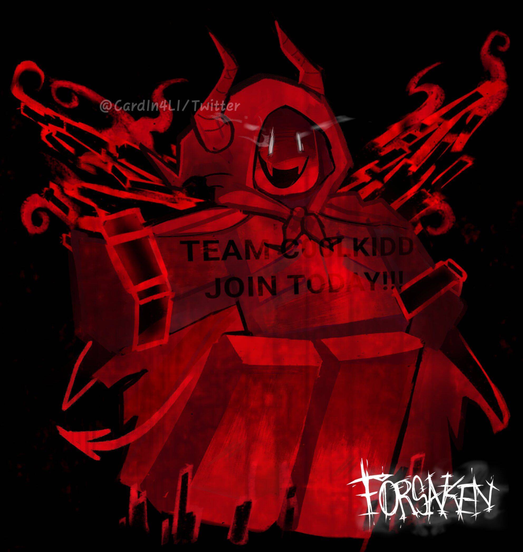 Forsaken PFP Profile Picture Dark Hooded Figure with Red Flames