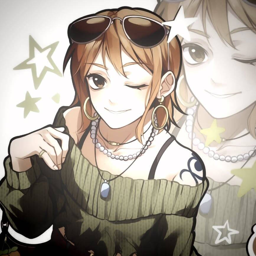 One Piece pfp Profile Picture Cool Nami Winking with Sunglasses