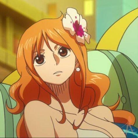 One Piece pfp Profile Picture Nami with Flower in Hair