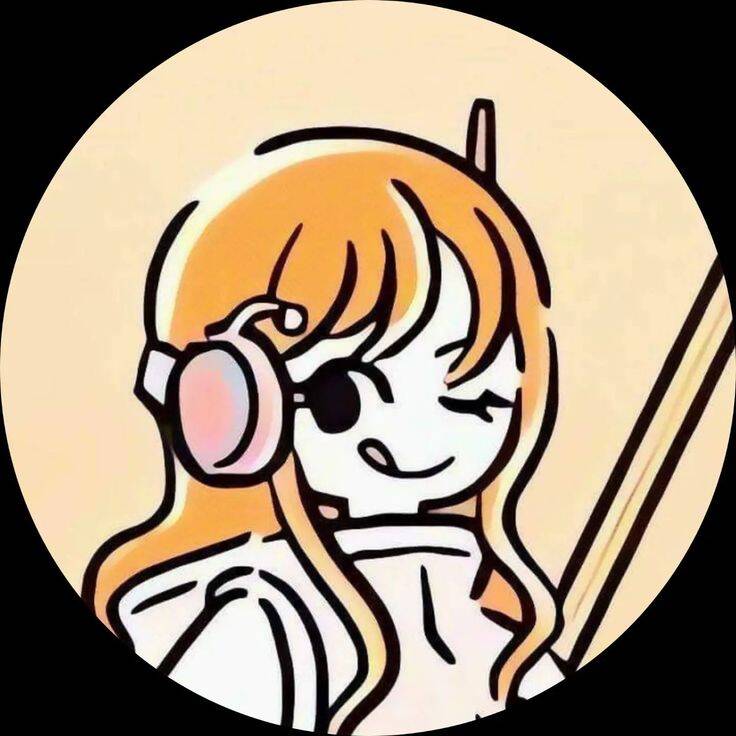 One Piece pfp Profile Picture Nami with Headphones