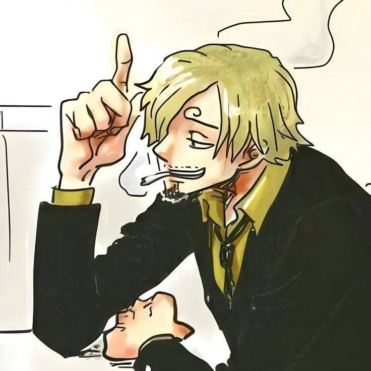 One Piece pfp Profile Picture Sanji Smoking Cool Pose