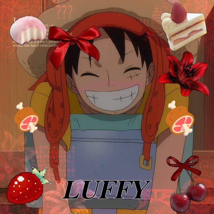 Luffy pfp Profile Picture Smiling Straw Hat with Food