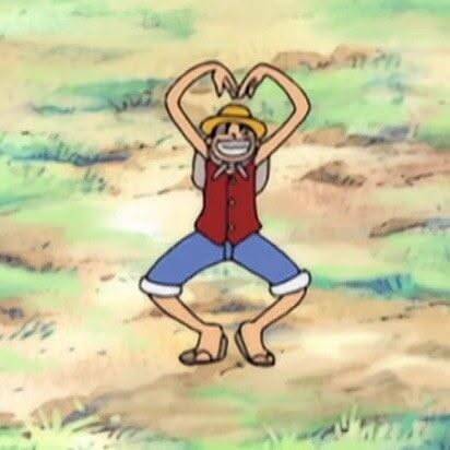 One Piece pfp Profile Picture Luffy Making Heart Gesture