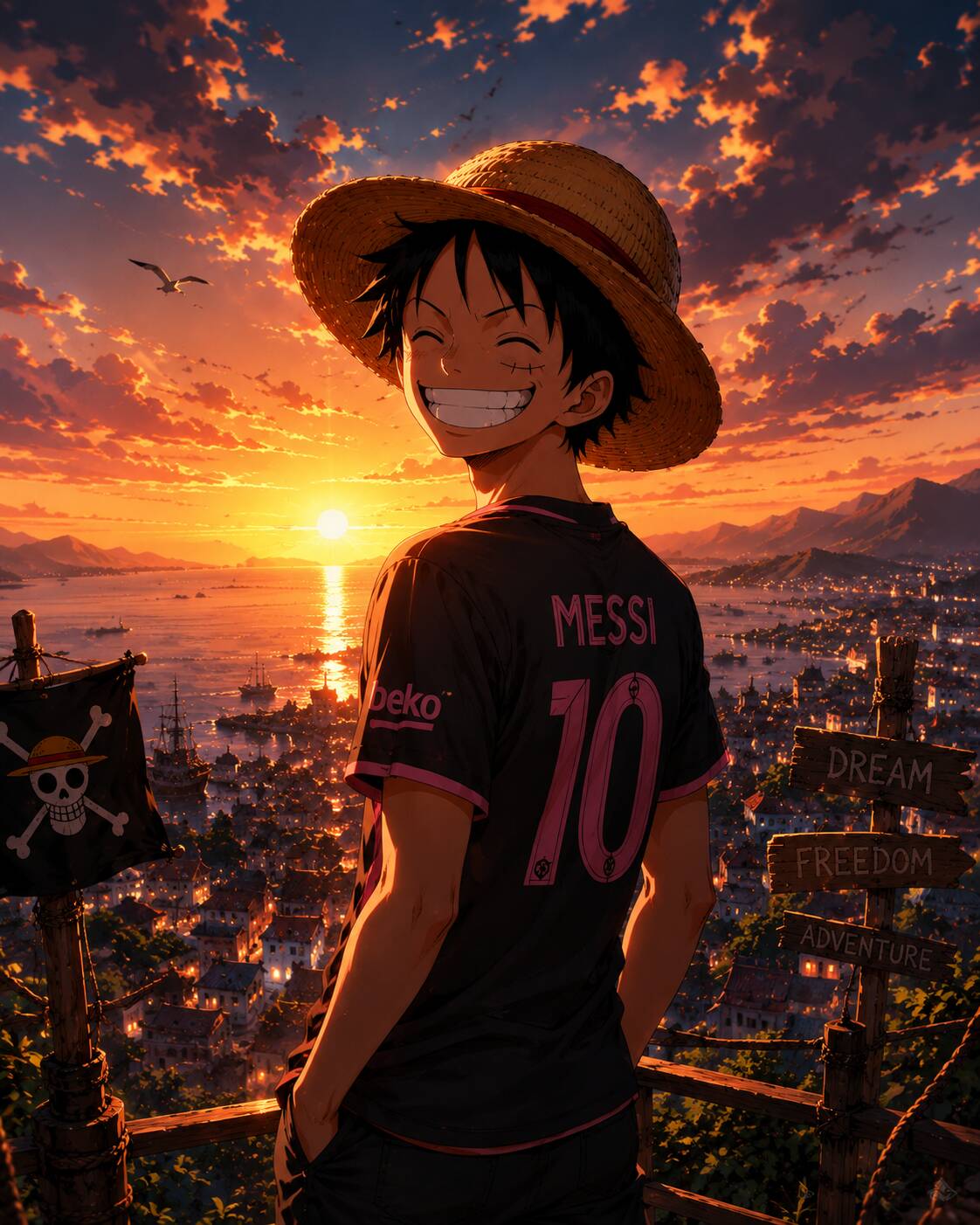 Luffy pfp Profile Picture Sunset Adventure