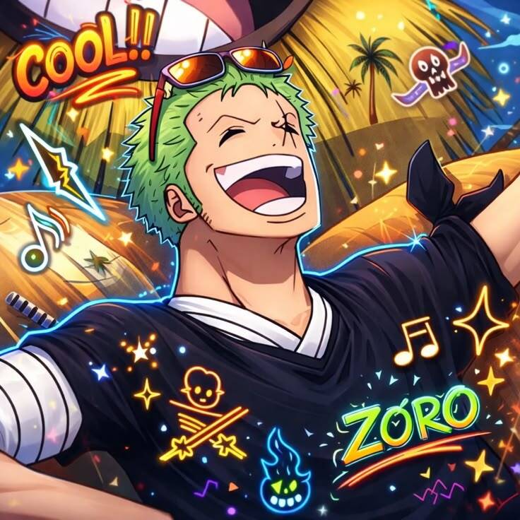 One Piece pfp Profile Picture Zoro Laughing with Sunglasses