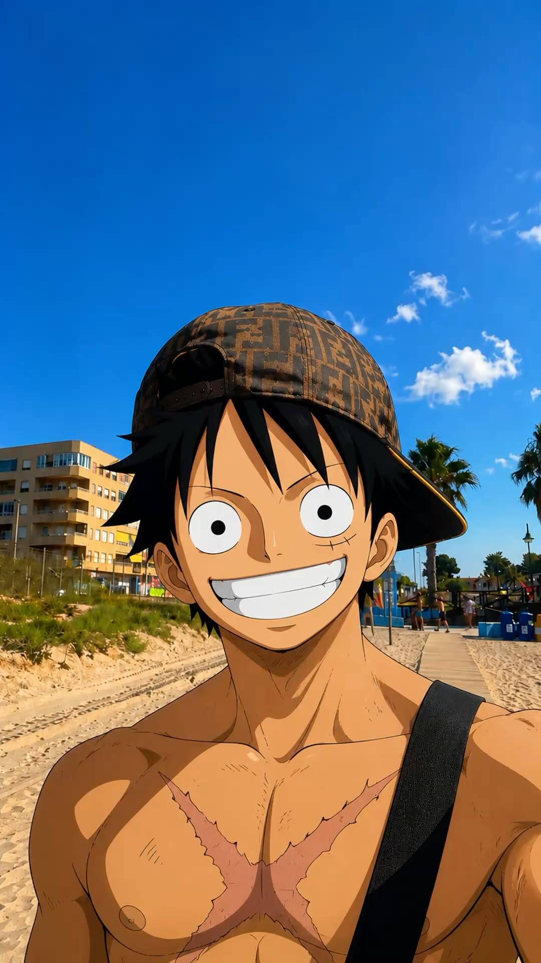 Luffy pfp Profile Picture Beach Vibes Smiling