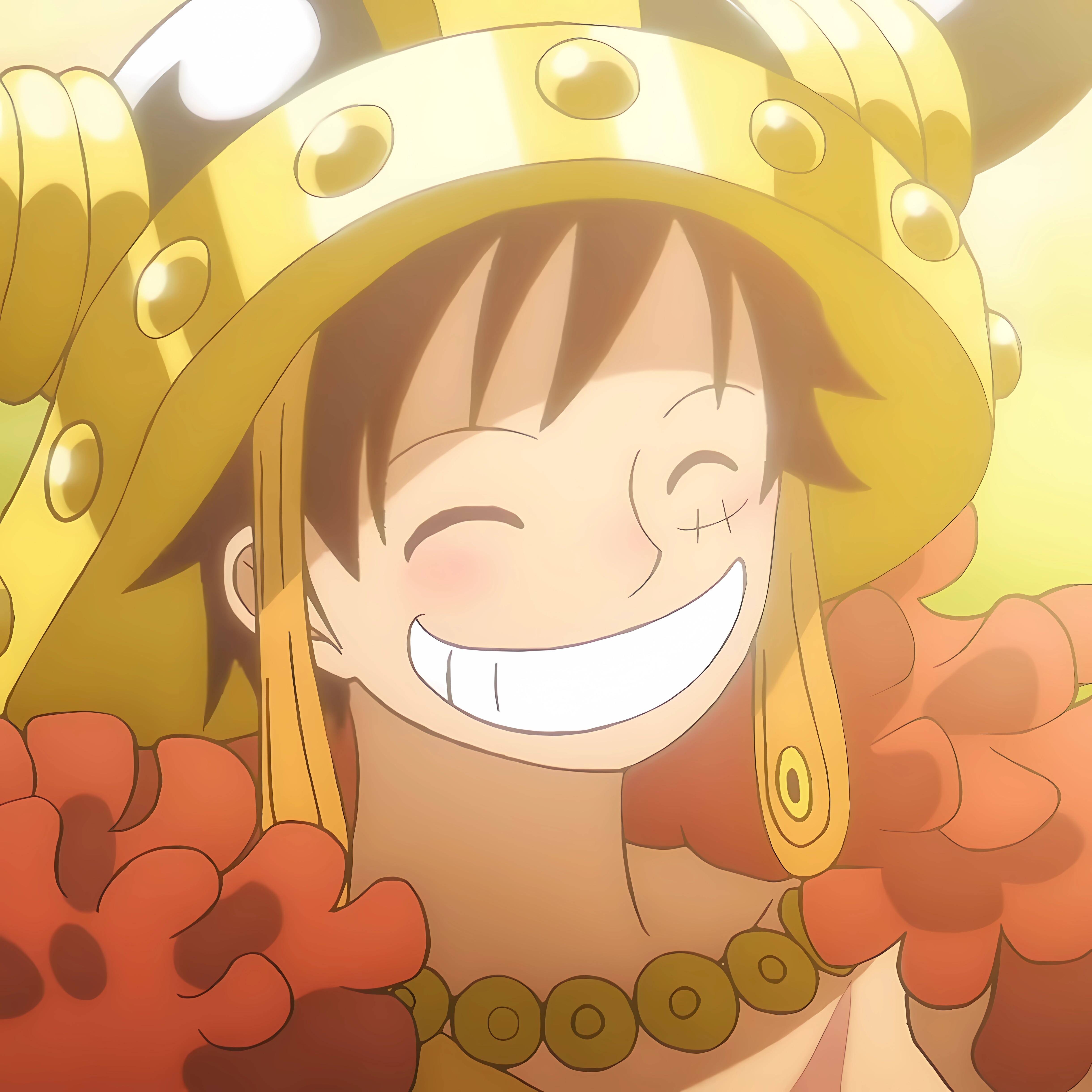 Luffy pfp Profile Picture Smiling with Pirate Hat