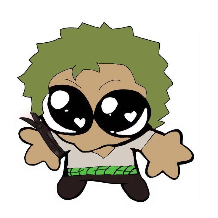One Piece pfp Profile Picture Chibi Zoro with Swords