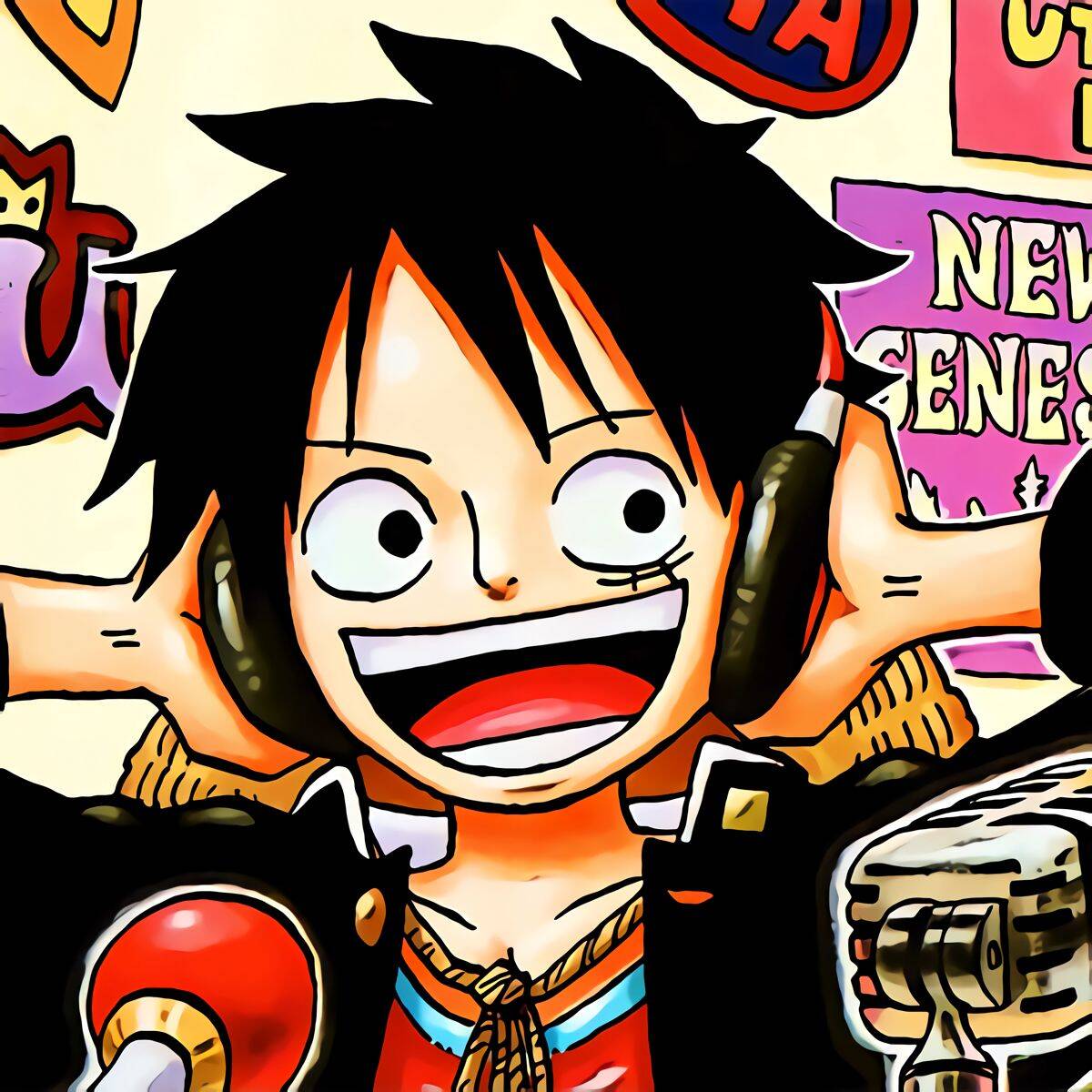 Luffy pfp Profile Picture Headphones Laughing