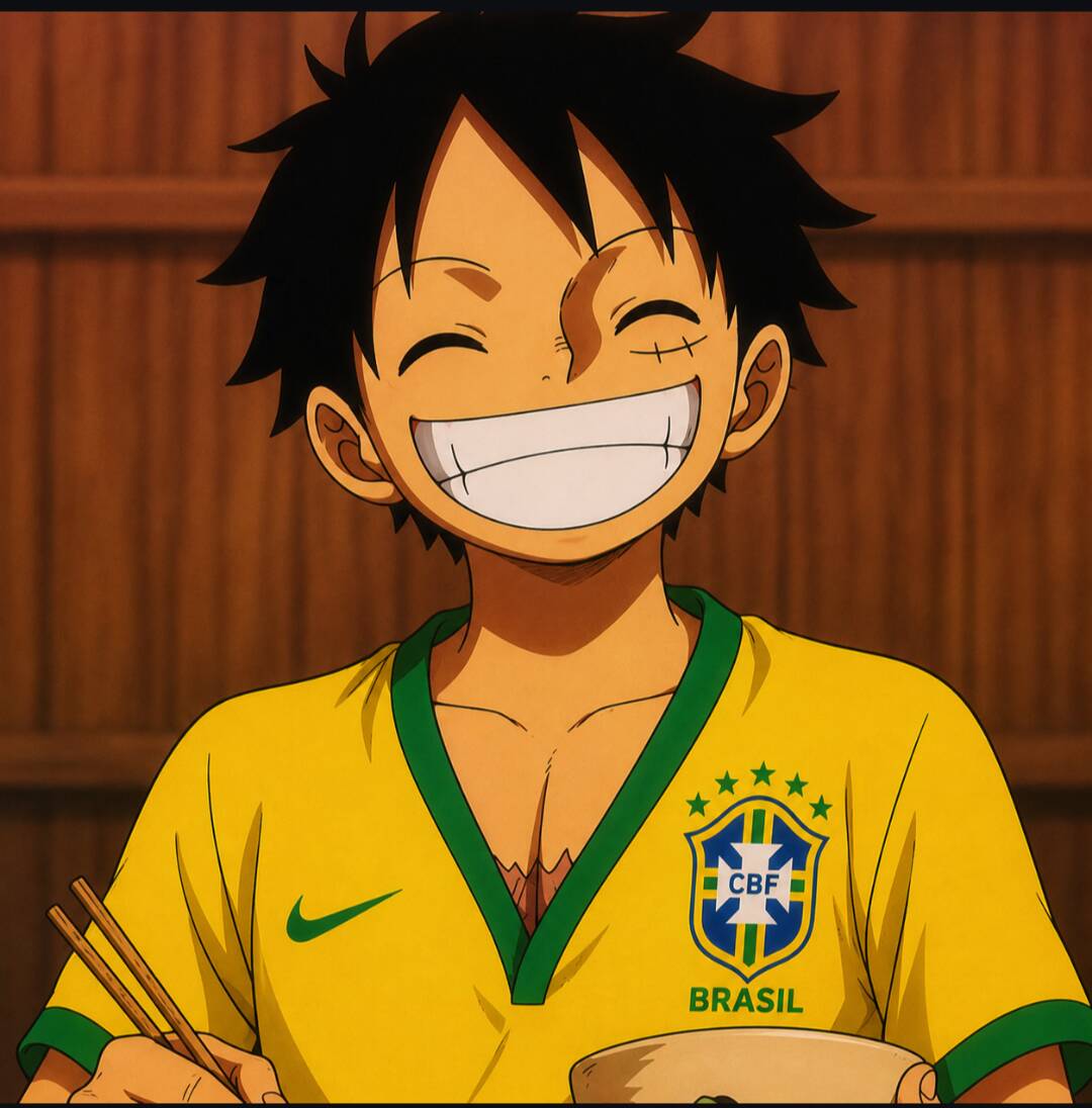 One Piece pfp Profile Picture Luffy in Brazil Jersey