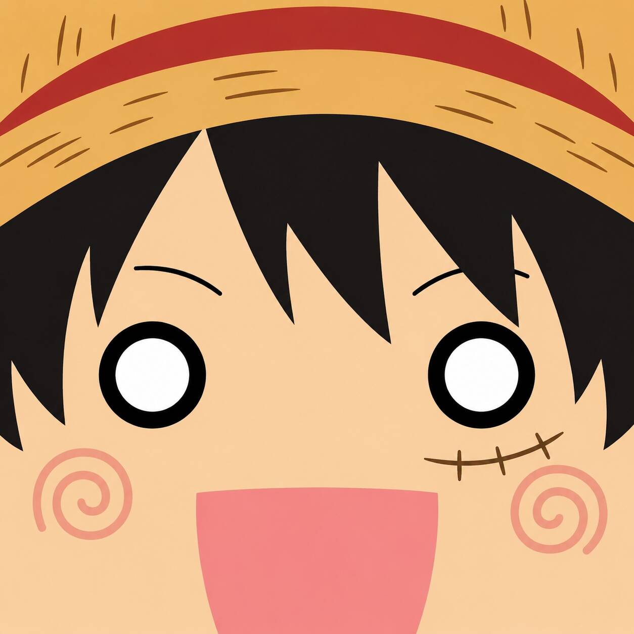 Luffy pfp Profile Picture Straw Hat Smiling