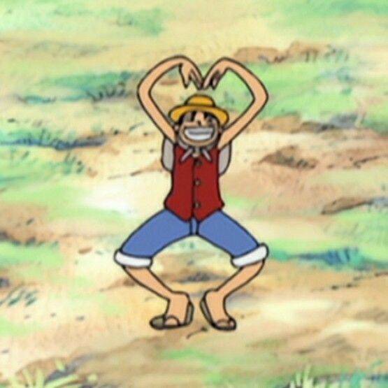 One Piece pfp Profile Picture Luffy Making Heart Gesture