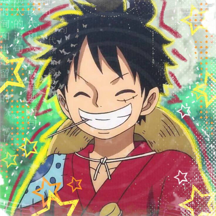 Luffy pfp Profile Picture Happy Smiling Straw Hat Pirate
